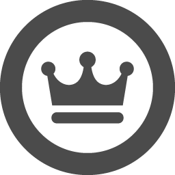 丸枠の中に王冠を配したフリーアイコンその2 アイコン素材ダウンロードサイト Icooon Mono 商用利用可能なアイコン 素材が無料 フリー ダウンロードできるサイト