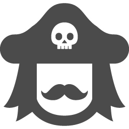 少し威厳のありそうな海賊の船長のアイコン アイコン素材ダウンロードサイト Icooon Mono 商用利用可能なアイコン 素材が無料 フリー ダウンロードできるサイト