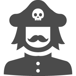 軍隊風の海賊アイコン アイコン素材ダウンロードサイト Icooon Mono 商用利用可能なアイコン素材が無料 フリー ダウンロードできるサイト