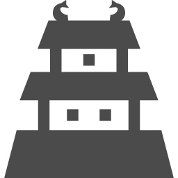 日本式の城のフリーアイコン アイコン素材ダウンロードサイト Icooon Mono 商用利用可能なアイコン素材が無料 フリー ダウンロードできるサイト