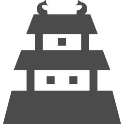 日本式の城のフリーアイコン アイコン素材ダウンロードサイト Icooon Mono 商用利用可能なアイコン素材が無料 フリー ダウンロードできるサイト