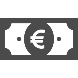 ユーロ紙幣の無料アイコン アイコン素材ダウンロードサイト Icooon Mono 商用利用可能なアイコン素材が無料 フリー ダウンロードできるサイト