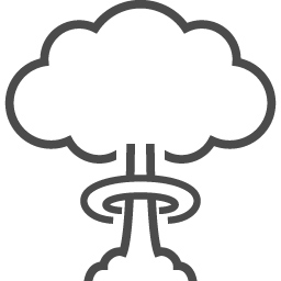 きのこ雲のアイコン アイコン素材ダウンロードサイト Icooon Mono 商用利用可能なアイコン素材が無料 フリー ダウンロードできるサイト