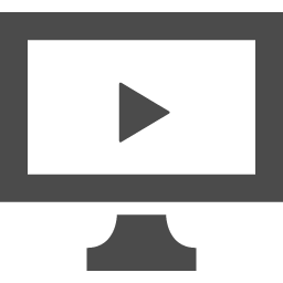 動画再生ボタン付きのディスプレイアイコン アイコン素材ダウンロードサイト Icooon Mono 商用利用可能なアイコン素材が無料 フリー ダウンロードできるサイト