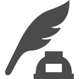 インクボトルと羽根のペンのアイコン素材2 アイコン素材ダウンロードサイト Icooon Mono 商用利用可能なアイコン素材 が無料 フリー ダウンロードできるサイト
