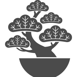 松の盆栽の無料アイコン アイコン素材ダウンロードサイト Icooon Mono 商用利用可能なアイコン素材が無料 フリー ダウンロードできるサイト