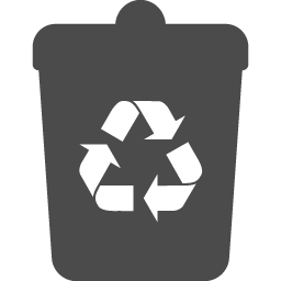 リサイクルマーク付きのゴミ箱イラスト アイコン素材ダウンロードサイト Icooon Mono 商用利用可能なアイコン素材が無料 フリー ダウンロードできるサイト