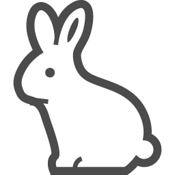 ウサギのフリーアイコンその2 アイコン素材ダウンロードサイト Icooon Mono 商用利用可能なアイコン素材が無料 フリー ダウンロードできるサイト
