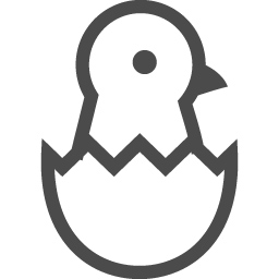 卵からかえったひよこのアイコン アイコン素材ダウンロードサイト Icooon Mono 商用利用可能なアイコン 素材が無料 フリー ダウンロードできるサイト