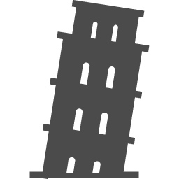 ピサの斜塔4 アイコン素材ダウンロードサイト Icooon Mono 商用利用可能なアイコン素材が無料 フリー ダウンロードできるサイト