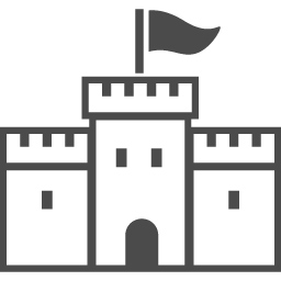 お城のイラスト2 アイコン素材ダウンロードサイト Icooon Mono 商用利用可能なアイコン素材が無料 フリー ダウンロードできるサイト