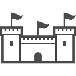 お城のアイコン7 アイコン素材ダウンロードサイト Icooon Mono 商用利用可能なアイコン素材が無料 フリー ダウンロードできるサイト
