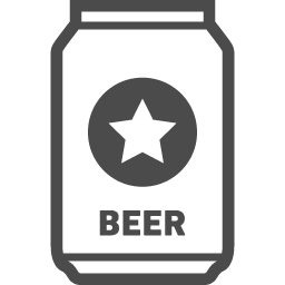 缶ビールの無料アイコン4 アイコン素材ダウンロードサイト Icooon Mono 商用利用可能なアイコン素材 が無料 フリー ダウンロードできるサイト
