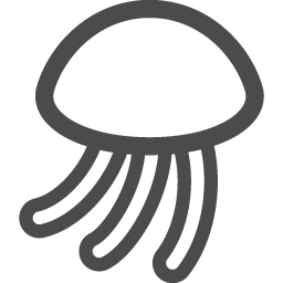 クラゲのフリー素材1 アイコン素材ダウンロードサイト Icooon Mono 商用利用可能なアイコン素材が無料 フリー ダウンロードできるサイト