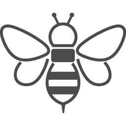 蜂のイラスト素材2 アイコン素材ダウンロードサイト Icooon Mono 商用利用可能なアイコン素材が無料 フリー ダウンロードできるサイト