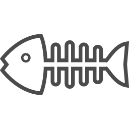 魚の骨のフリーアイコン2 アイコン素材ダウンロードサイト Icooon Mono 商用利用可能なアイコン素材が無料 フリー ダウンロードできるサイト