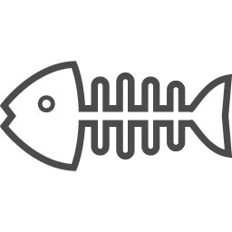魚の骨のフリーアイコン2 アイコン素材ダウンロードサイト Icooon Mono 商用利用可能なアイコン素材が無料 フリー ダウンロードできるサイト