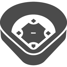 ベースボールスタジアムアイコン1 アイコン素材ダウンロードサイト Icooon Mono 商用利用可能なアイコン素材が無料 フリー ダウンロードできるサイト