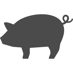 商用利用可能なアイコン素材が無料 フリー ダウンロードできるサイト 豚のシルエット アイコン素材ダウンロードサイト Icooon Mono