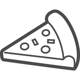 ピザの無料イラスト6 アイコン素材ダウンロードサイト Icooon Mono 商用利用可能なアイコン素材が無料 フリー ダウンロードできるサイト